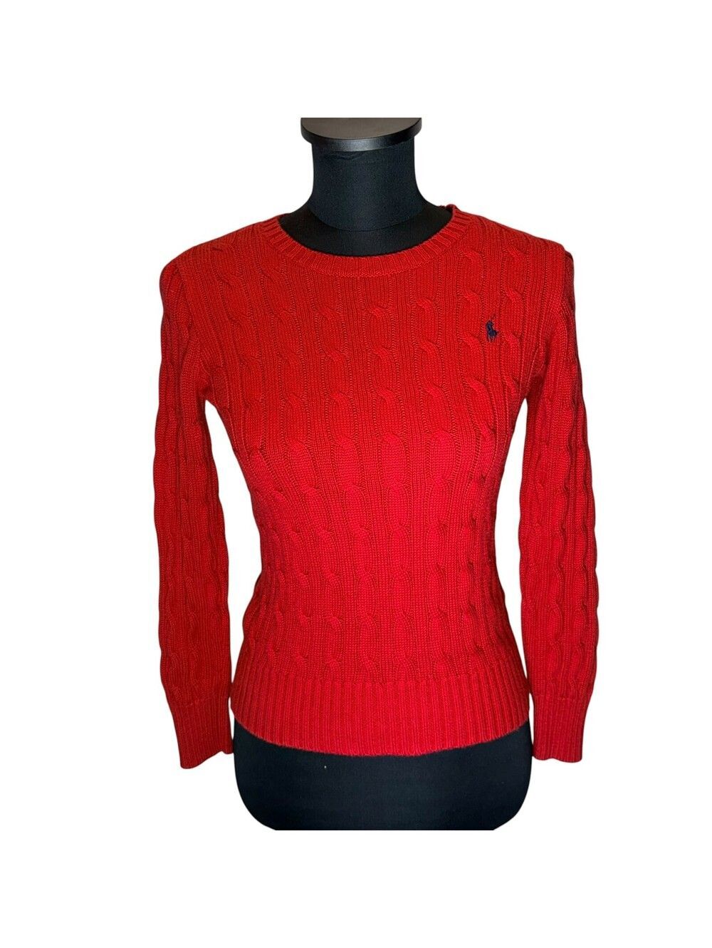 Ralph-lauren Women's Red and Navy Jumper - Picture 2 of 5